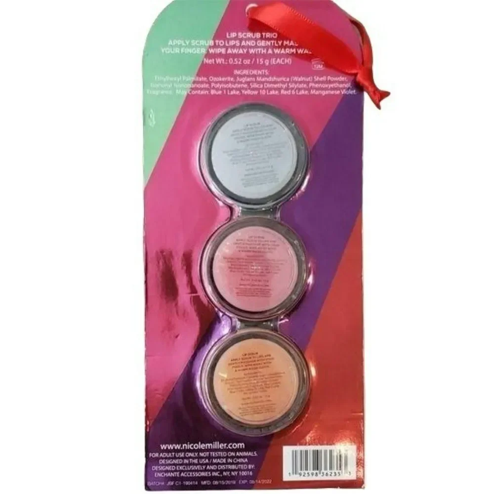 Nicole Miller New York Lucious‎ Lip Scrub Set Mint Berry Citrus Flavor